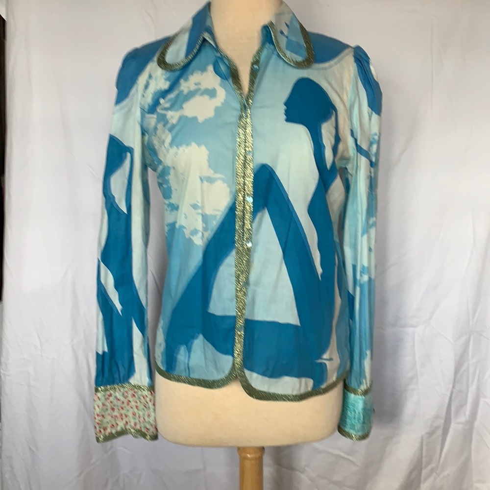 Custo Barcelona long sleeve button down shirt size 3
